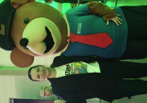 targi edukacyjne, promocja, miś, zsp5