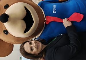 targi edukacyjne, promocja, miś, zsp5